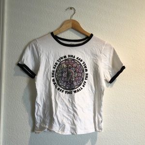 Vans cropped logo tee